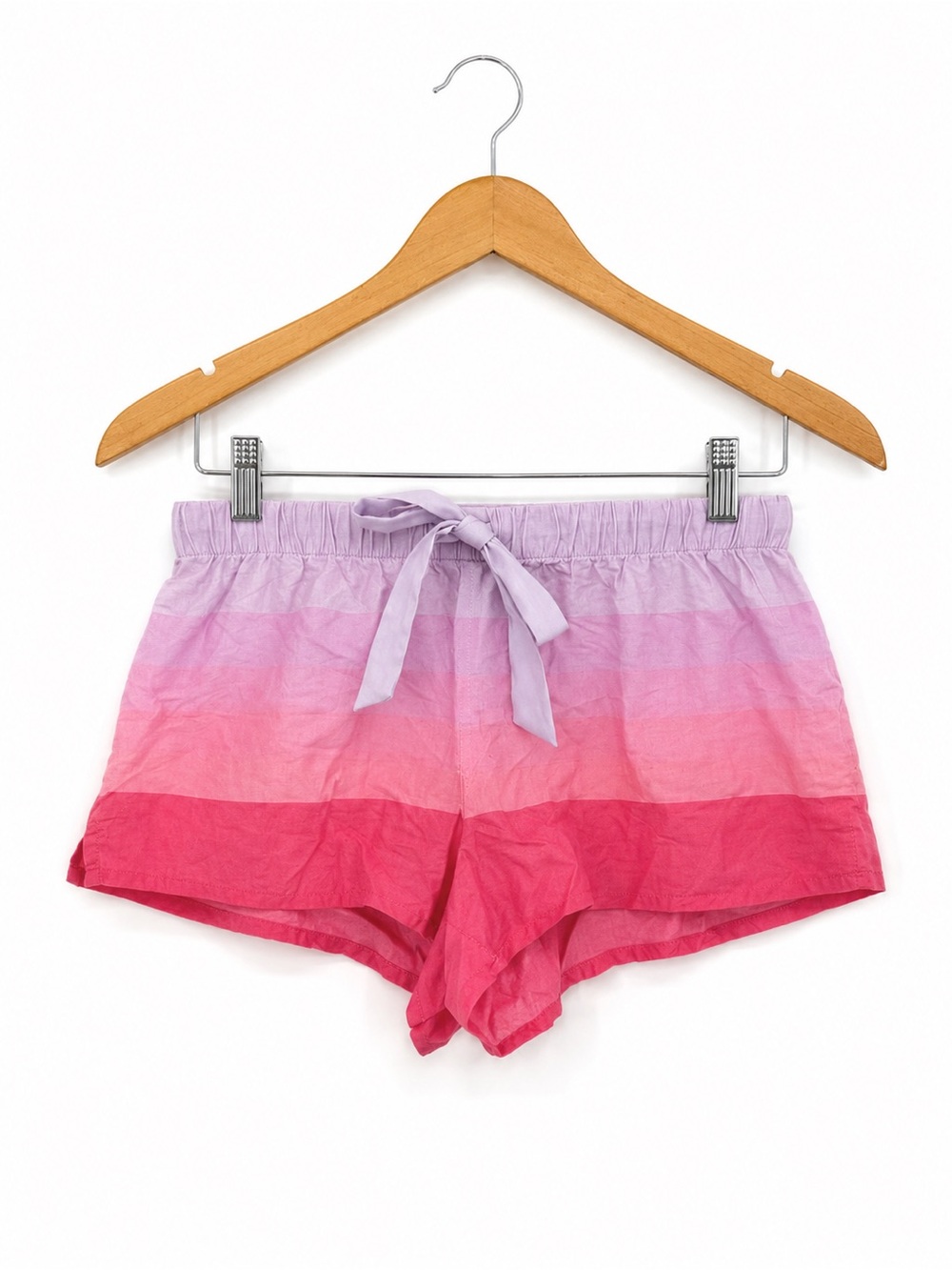 Victoria's Secret Pink Ombre Pajama Sleep Shorts Stripes Purple Size XS Cotton